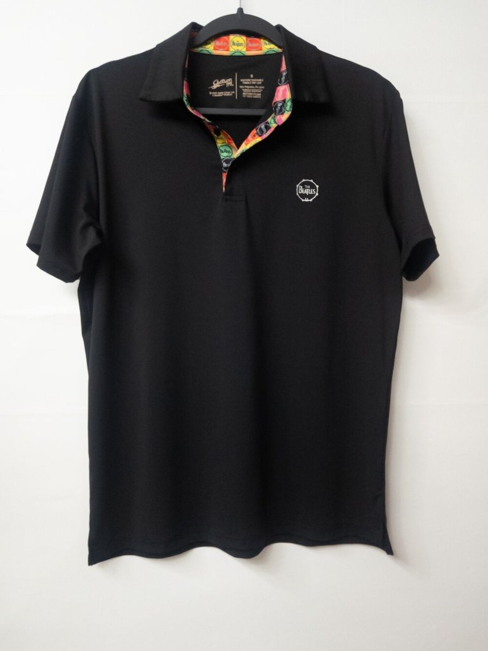The Beatles Polo Official Section 119 Shirt Logo Black‎ Performance VIP